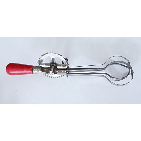 Vintage Kitchen Utensils Wooden Rolling Pin Hand Mixer Masher - Picture 2 of 6